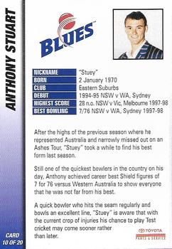 1998-99 New South Wales Blues #10 Anthony Stuart Back