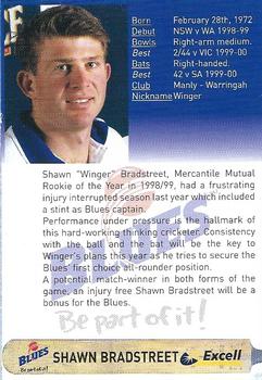 2000-01 New South Wales Blues #NNO Shawn Bradstreet Back