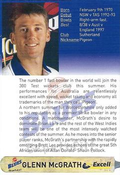 2000-01 New South Wales Blues #NNO Glenn McGrath Back