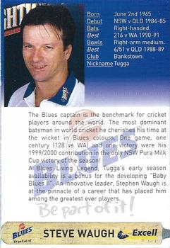 2000-01 New South Wales Blues #NNO Steve Waugh Back