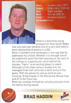 2001-02 New South Wales Blues #NNO Brad Haddin Back