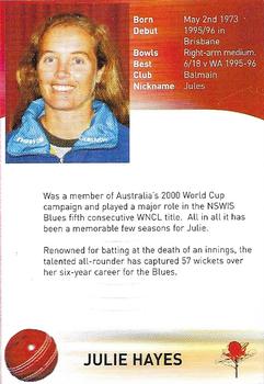 2001-02 New South Wales Blues #NNO Julie Hayes Back