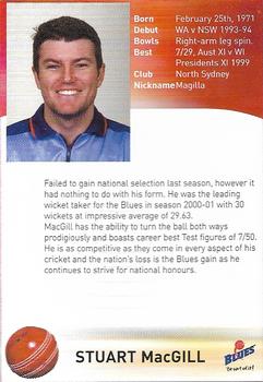 2001-02 New South Wales Blues #NNO Stuart MacGill Back