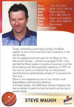 2001-02 New South Wales Blues #NNO Steve Waugh Back