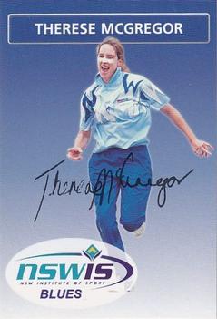 2002-03 New South Wales Blues #NNO Therese McGregor Front