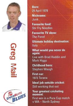 2003-04 New South Wales Blues #NNO Greg Mail Back