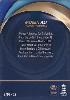 2017 Tap 'N' Play ICC Champions Trophy England #ENG-02 Moeen Ali Back