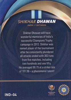 2017 Tap 'N' Play ICC Champions Trophy India #IND-04 Shikhar Dhawan Back