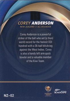 2017 Tap 'N' Play ICC Champions Trophy New Zealand #NZ-02 Corey Anderson Back