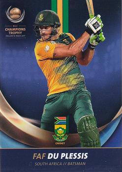 2017 Tap 'N' Play ICC Champions Trophy South Africa #SA-05 Faf Du Plessis Front