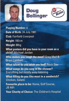 2008-09 New South Wales Blues Cricket #NNO Doug Bollinger Back
