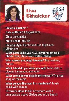 2008-09 New South Wales Blues Cricket #NNO Lisa Sthalekar Back