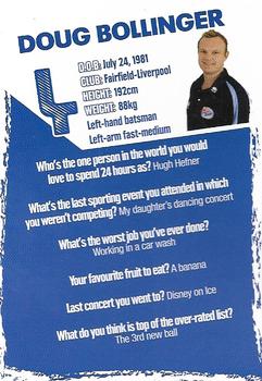2012-13 New South Wales Blues Cricket #NNO Doug Bollinger Back