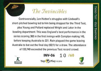 2021 Tap 'N' Play The Invincibles #INV-06 Third Test-Old Trafford Back