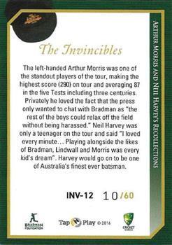 2021 Tap 'N' Play The Invincibles #INV-12 Arthur Morris And Neil Harvey's Recollections Back