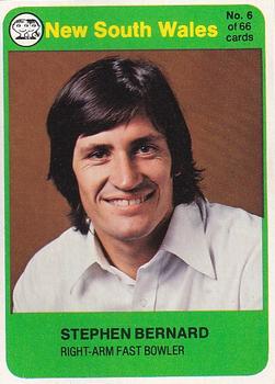 1978 Scanlens Cricket #6 Stephen Bernard Front