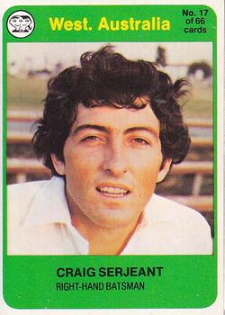 1978 Scanlens Cricket #17 Craig Serjeant Front