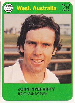 1978 Scanlens Cricket #18 John Inverarity Front
