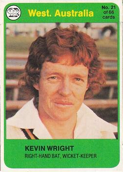 1978 Scanlens Cricket #21 Kevin Wright Front
