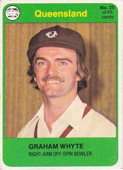 1978 Scanlens Cricket #25 Graham Whyte Front