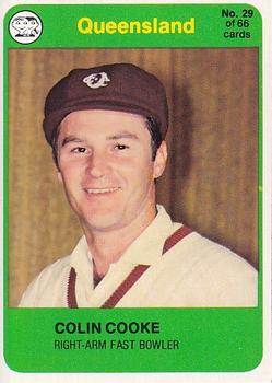 1978 Scanlens Cricket #29 Colin Cooke Front