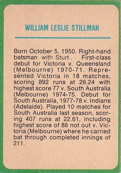 1978 Scanlens Cricket #36 Les Stillman Back