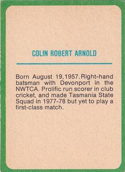 1978 Scanlens Cricket #47 Colin Arnold Back