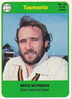 1978 Scanlens Cricket #53 Mike Norman Front
