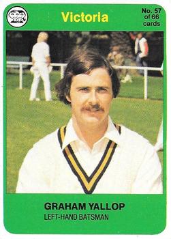 1978 Scanlens Cricket #57 Graham Yallop Front