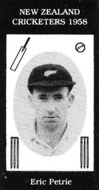 1988 Orbit Advertising New Zealand Cricketers 1958 #14 Eric Petrie Front