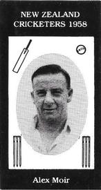 1988 Orbit Advertising New Zealand Cricketers 1958 #15 Alex Moir Front