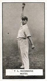 1926 Gallaher Cigarettes Famous Cricketers #17 Tom Richmond Front