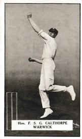 1926 Gallaher Cigarettes Famous Cricketers #81 Freddie Calthorpe Front