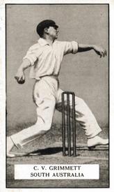 1926 Gallaher Cigarettes Famous Cricketers #84 Clarrie Grimmett Front