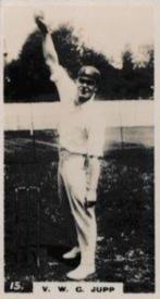 1926 Wills's English Cricketers (New Zealand Issue) #15 Vallance Jupp Front