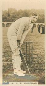 1926 British American Tobacco English Cricketers New Zealand Issue #20 Percy Chapman Front