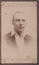1926 Wills's Cricketers #2 Jack Gregory Front