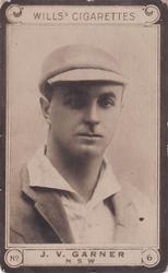 1926 Wills's Cricketers #6 J.V. Garner Front