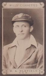 1926 Wills's Cricketers #14 Bert Oldfield Front