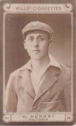 1926 Wills's Cricketers #16 Hunter Hendry Front