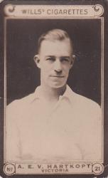 1926 Wills's Cricketers #21 Albert Hartkopt Front
