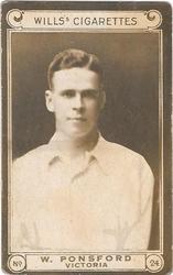 1926 Wills's Cricketers #24 Bill Ponsford Front