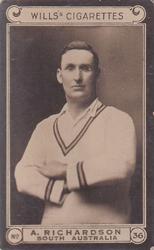 1926 Wills's Cricketers #36 Arthur Richardson Front