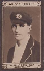 1926 Wills's Cricketers #41 Ronald Oxenham Front