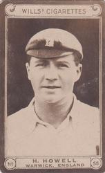 1926 Wills's Cricketers #55 Harry Howell Front