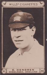 1926 Wills's Cricketers #58 Patsy Hendren Front