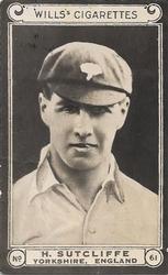 1926 Wills's Cricketers #61 Herbert Sutcliffe Front