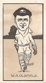 1926 R & J Hill Caricatures Of Famous Cricketers #4 Bert Oldfield Front