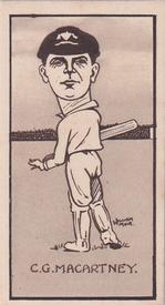 1926 R & J Hill Caricatures Of Famous Cricketers #7 Charlie Macartney Front