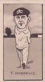 1926 R & J Hill Caricatures Of Famous Cricketers #8 Tommy Andrews Front